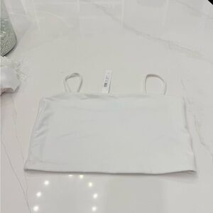 Susana Monaco White Cropped Strap Tube Top